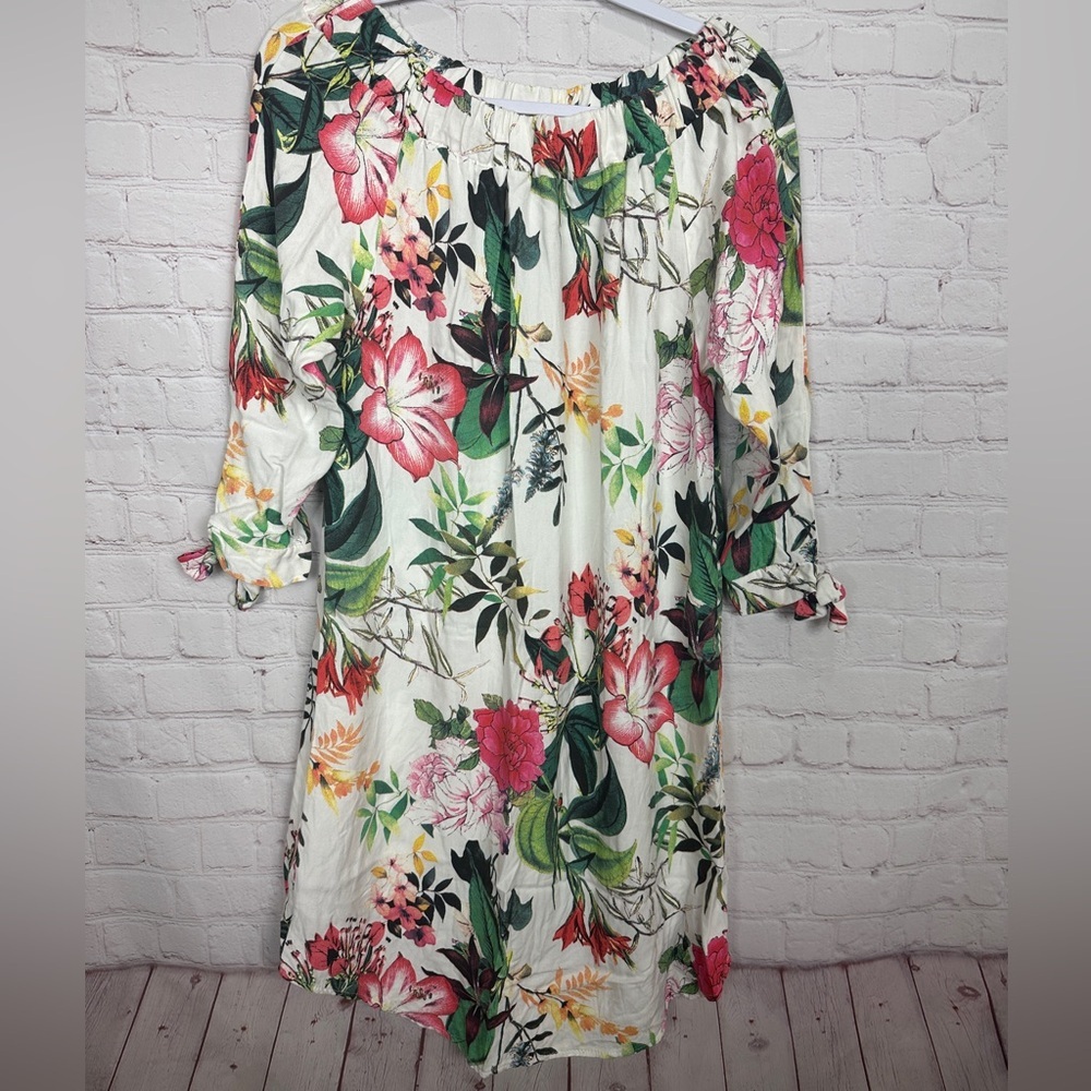 PIAZZA DEL TEMPIO Women's viscose floral shift dress Made in Italy szā S GUC